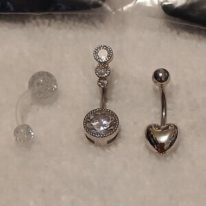 Silver Belly Button Rings